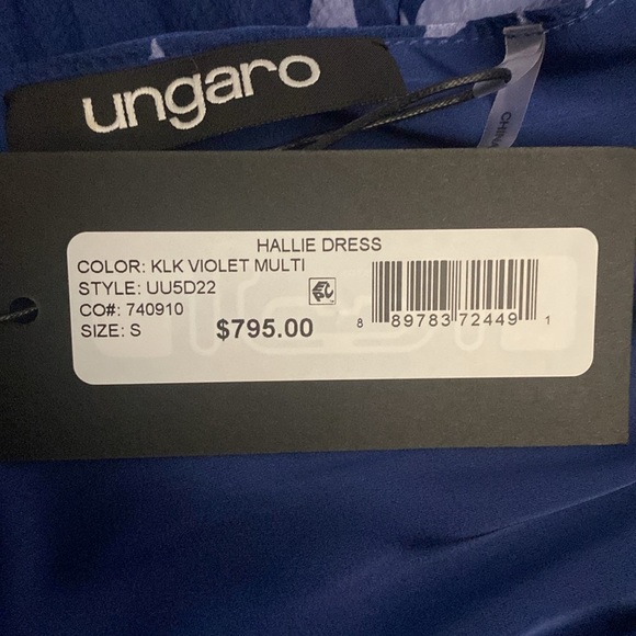 UNGARO HALLIE DRESSIN VIOLET MULTI NWT - Picture 8 of 13
